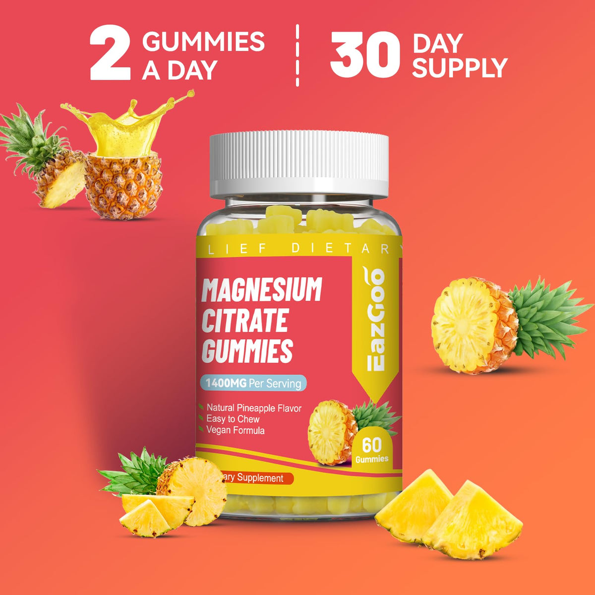 EAZGOO Magnesium Citrate Gummies - 60 Count - image 8