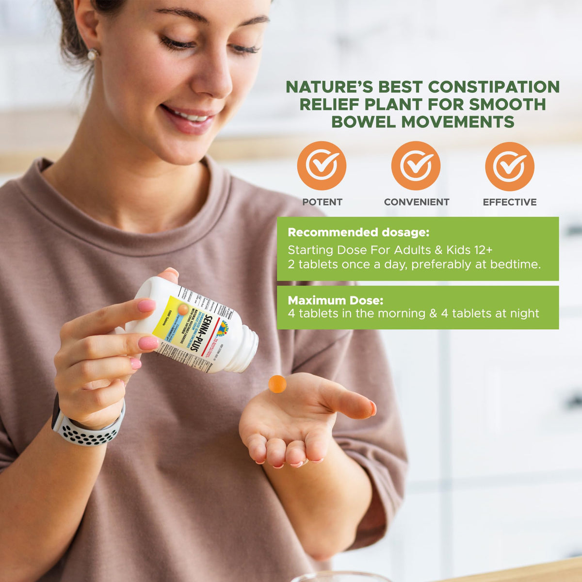 Health Star Senna Plus Laxative Tablets 50mg/8.6mg - 1000 Tablets - image 6