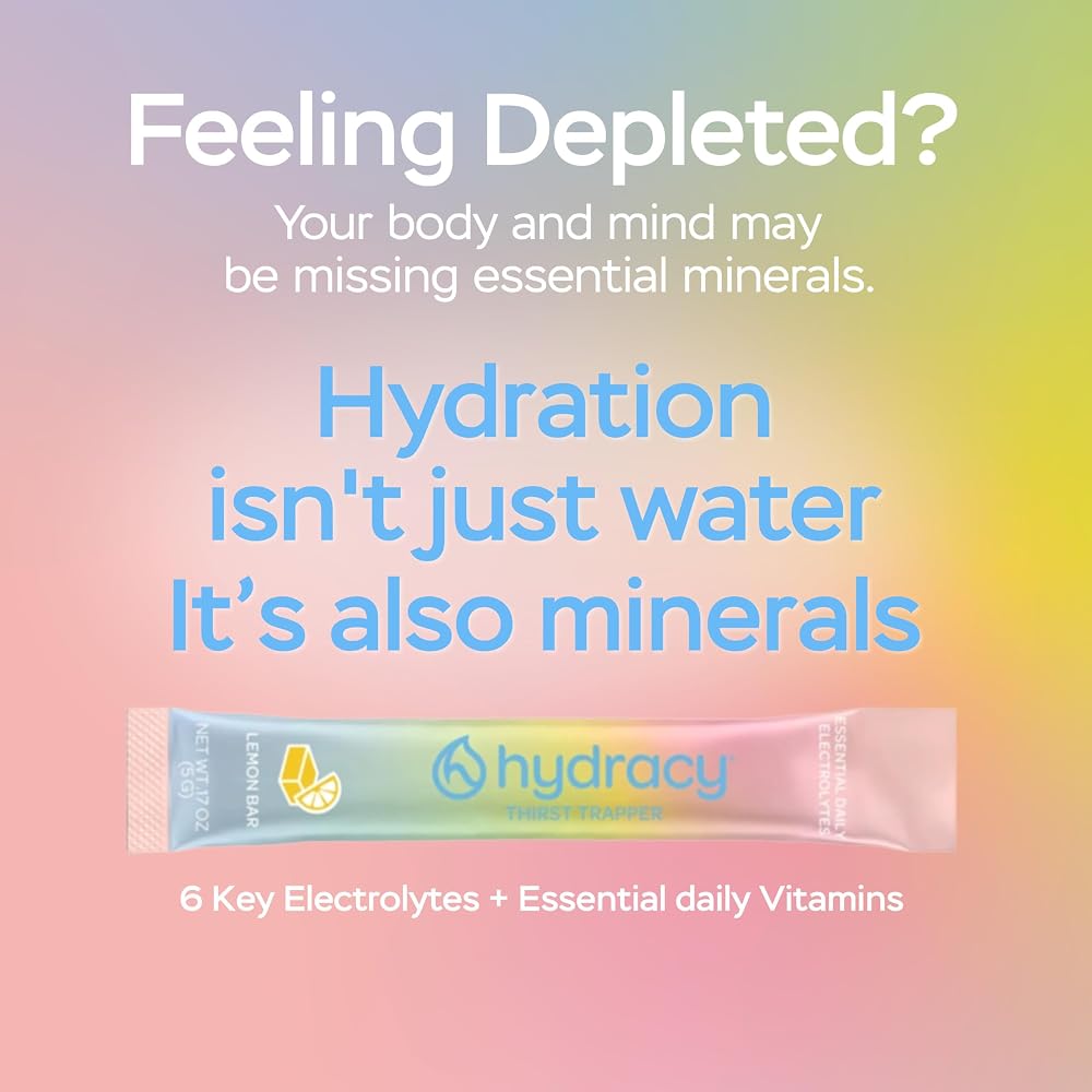Hydracy Electrolyte Powder Packets - Low Sodium Sugar Free Hydration