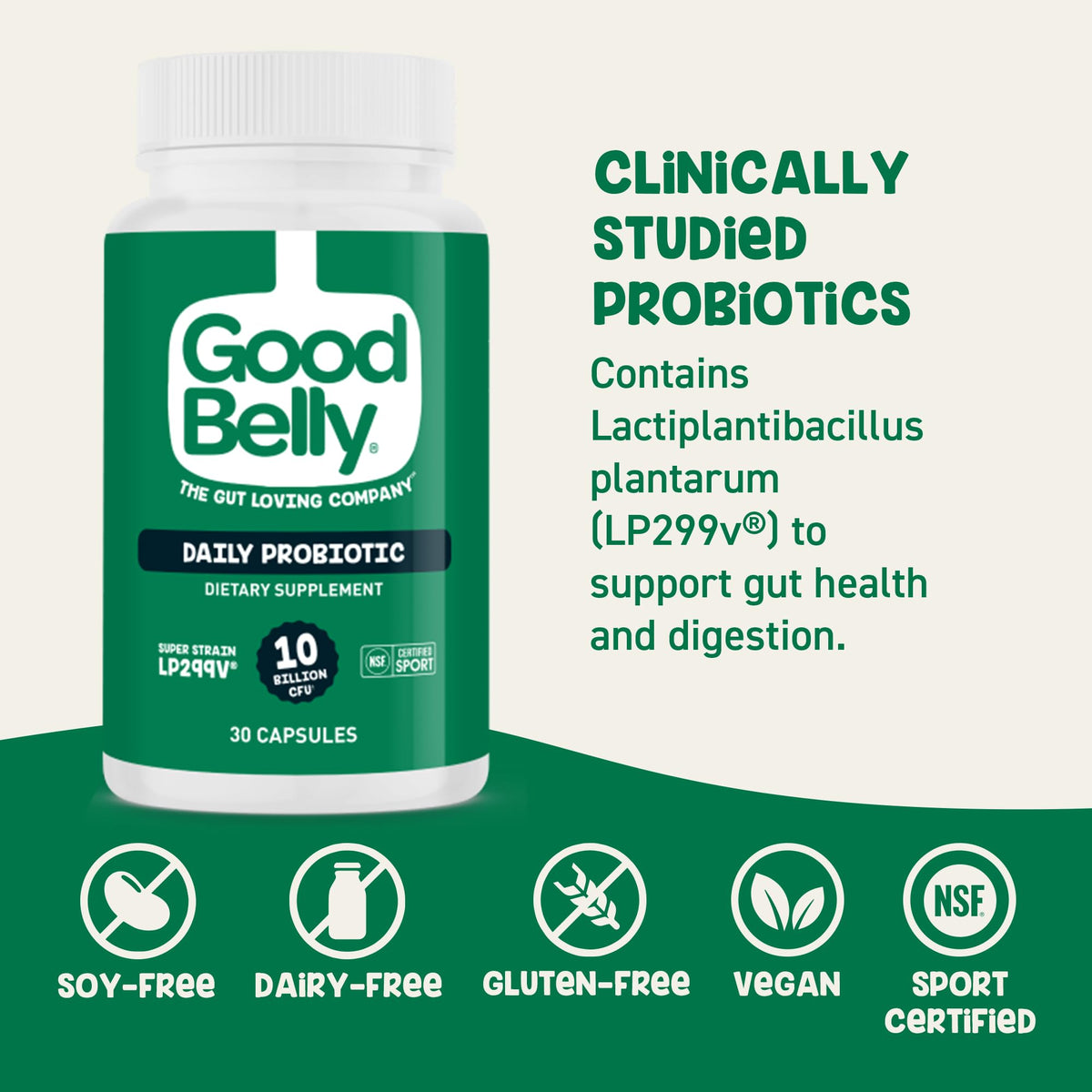 GoodBelly Probiotic Capsules for Digestive Health - 30 Capsules - image 3