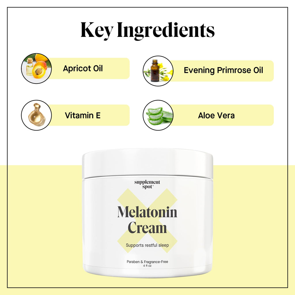 Supplement Spot Melatonin Sleep Cream 3mg - 4 oz - image 5