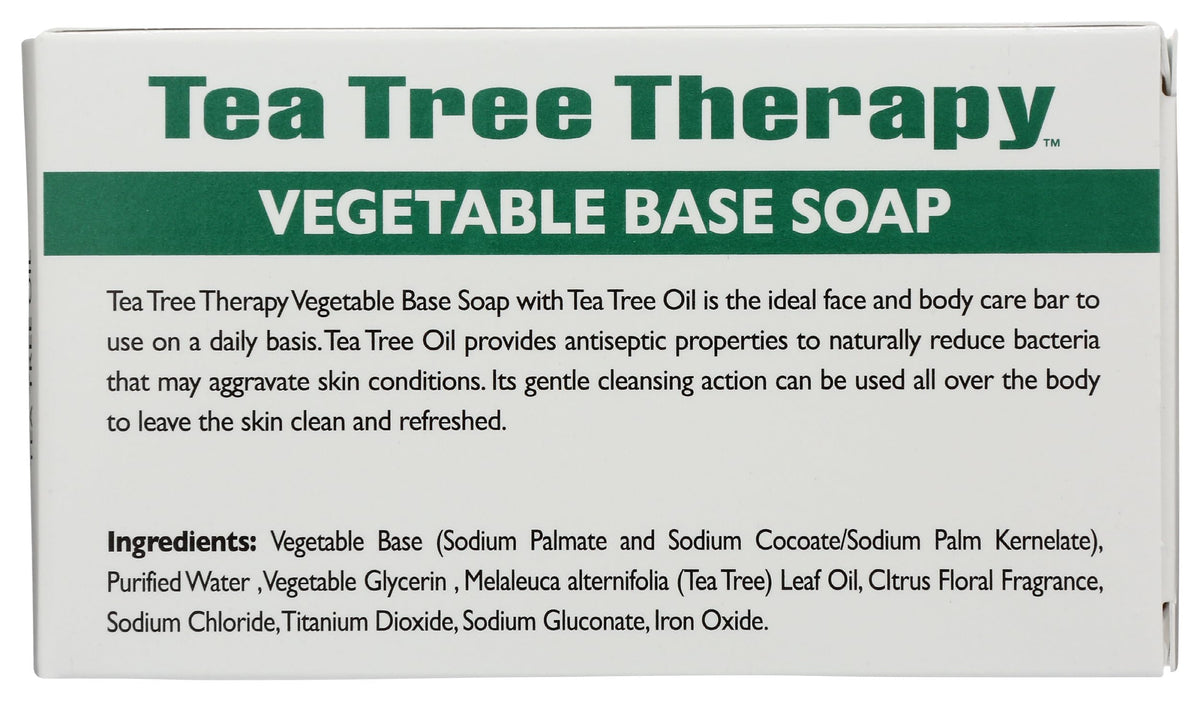 Tea Tree Therapy Vegetable Base Soap Bar - 3.9 Oz - image 2