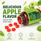 CLEEFLEN Apple Cider Vinegar Gummies with B12 & Probiotics - 60 Count - image 6