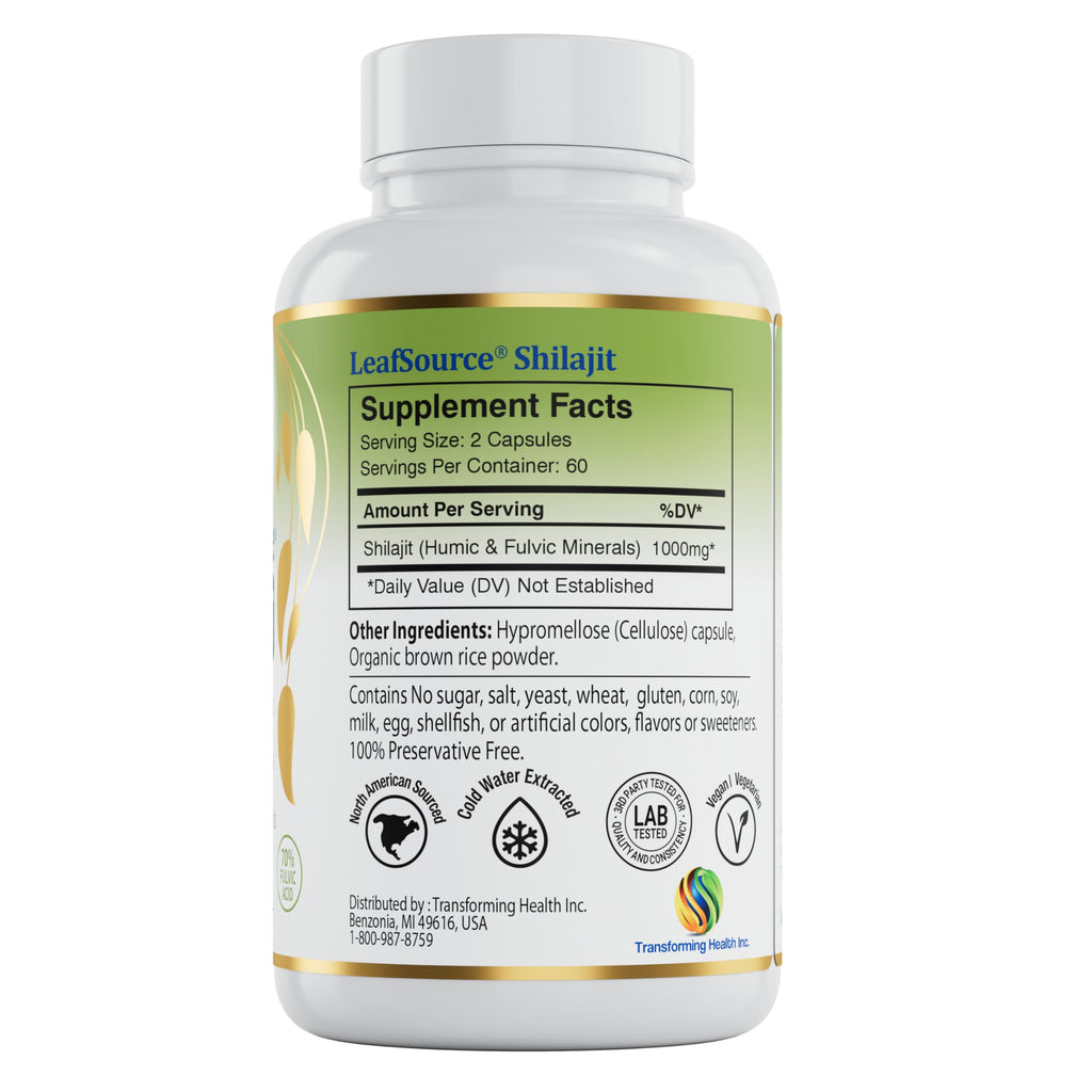 LEAFSOURCE Shilajit with Humic & Fulvic Acid - 120 Capsules - image 3