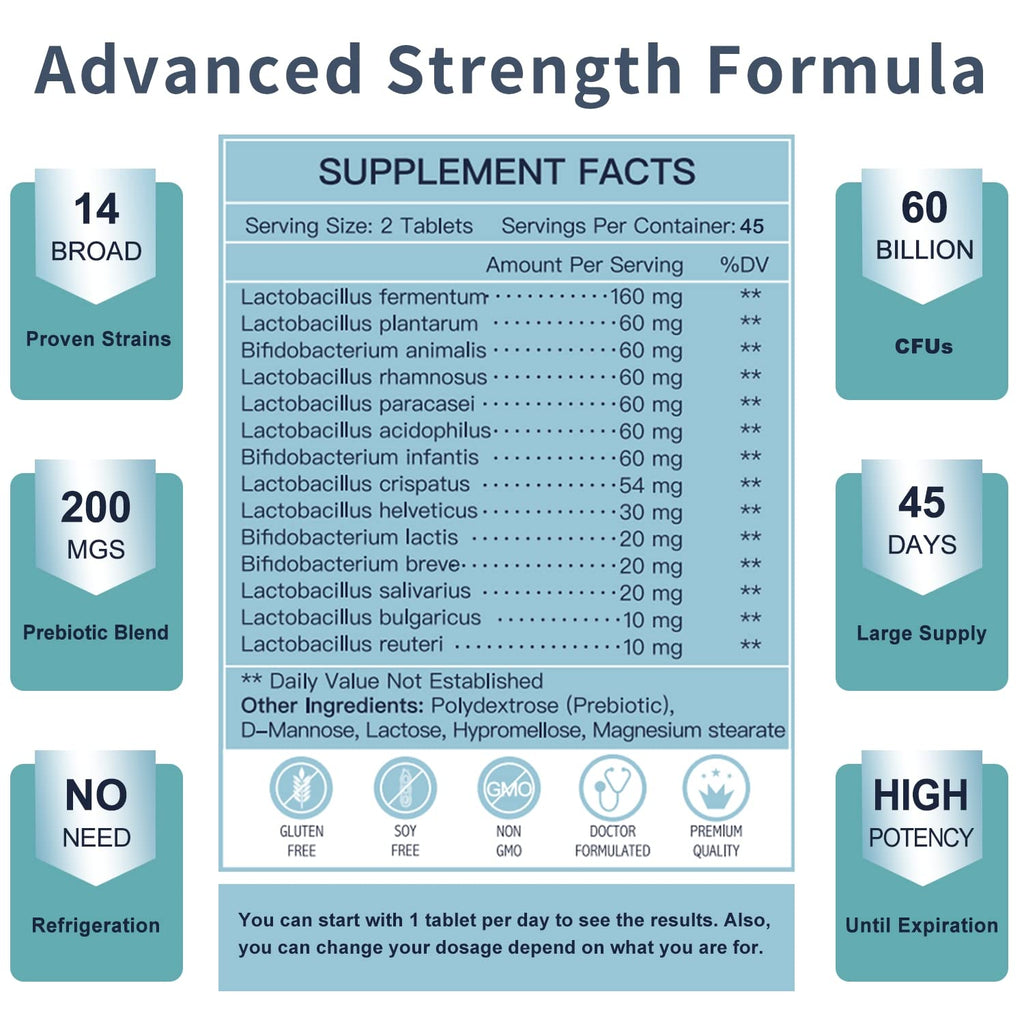 NATURE TARGET Probiotics for Men 60 Billion CFU - 90 Vegetarian Capsules - image 2