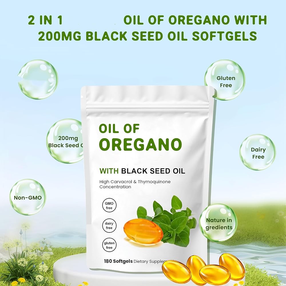 YKJHCSL 2-in-1 Oil of Oregano Softgels