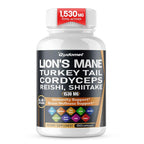GUDOMET Lion's Mane Complex 1,530 mg with Cordyceps - 150 Capsules