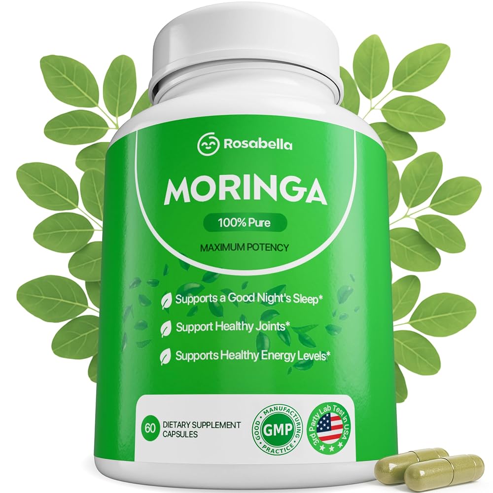 Rosabella Moringa Powder Capsules - Pure Nutrient-Rich Moringa Powder