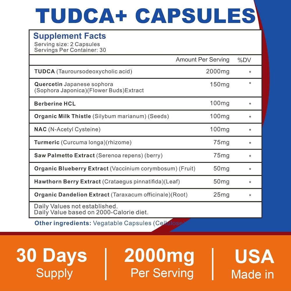 Spliferkou Tudca Liver Support Supplement 2000mg - 180 Capsules - image 2