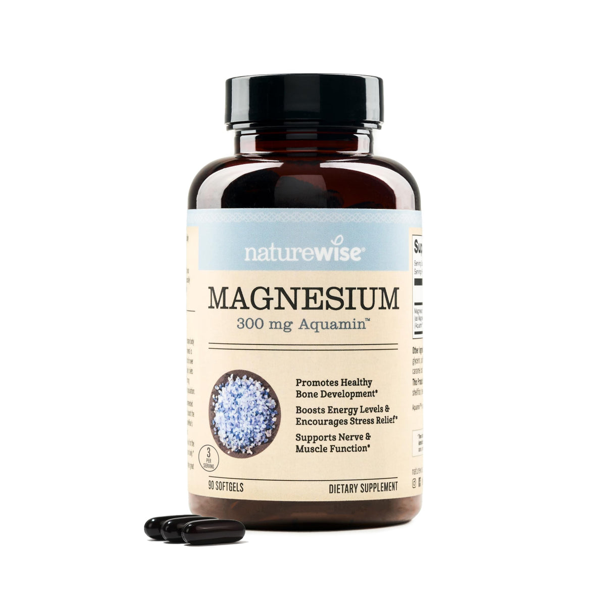 NatureWise Marine Magnesium 300mg - 90 Softgels