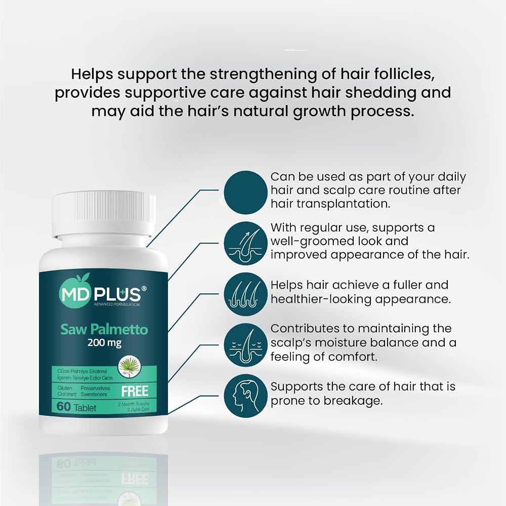 HairMD Advanced Hair Saw Palmetto 200 mg - 60 Tablets - image 3