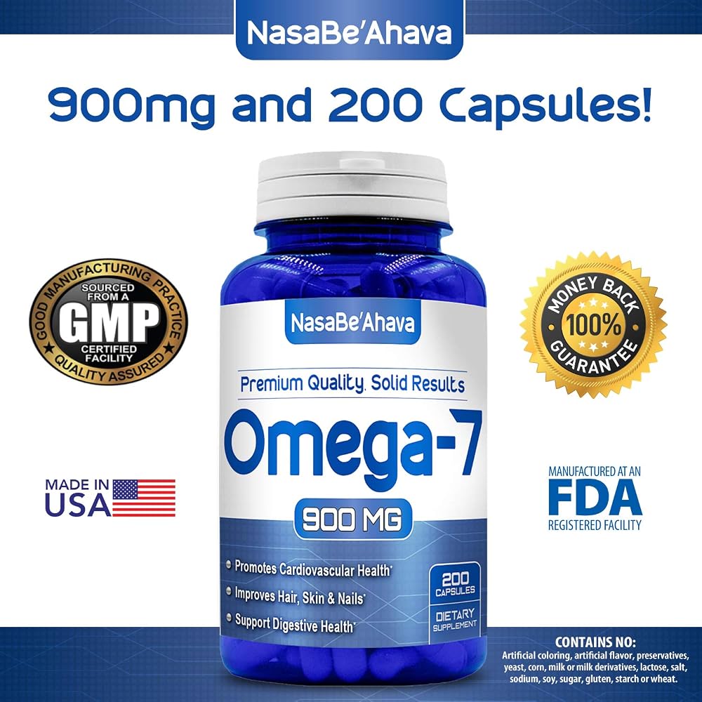 NasaBeahava Pure Omega 7 Fatty Acids Sea Buckthorn Oil - 200 Capsules - image 6