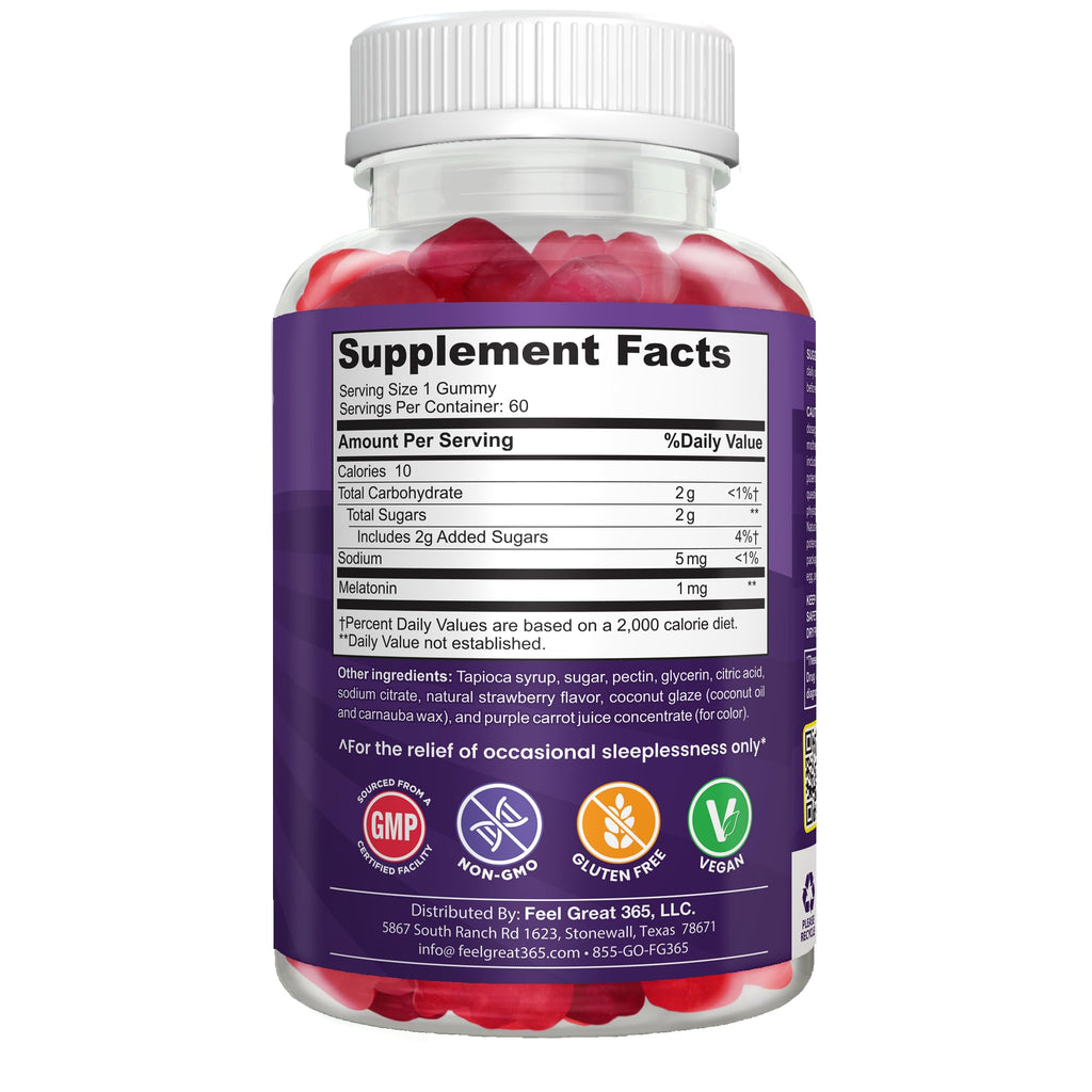 The Feel Great Vitamin Company Kids Melatonin 1mg Gummies - 60 Count - image 8