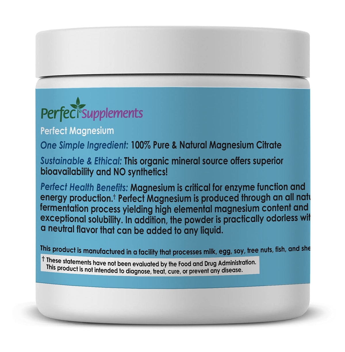 Perfect Supplements Magnesium Citrate Powder - 270g - image 3