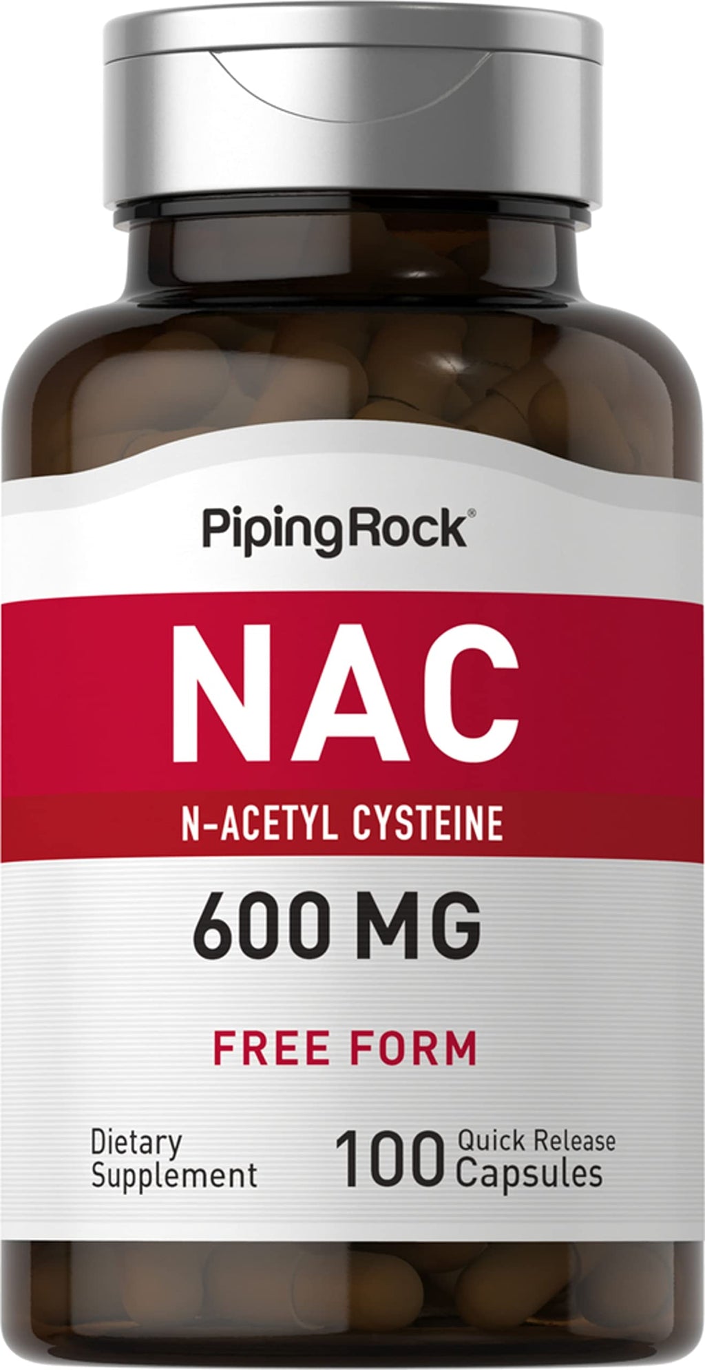 Piping Rock NAC N-Acetyl Cysteine 600mg - 100 Capsules