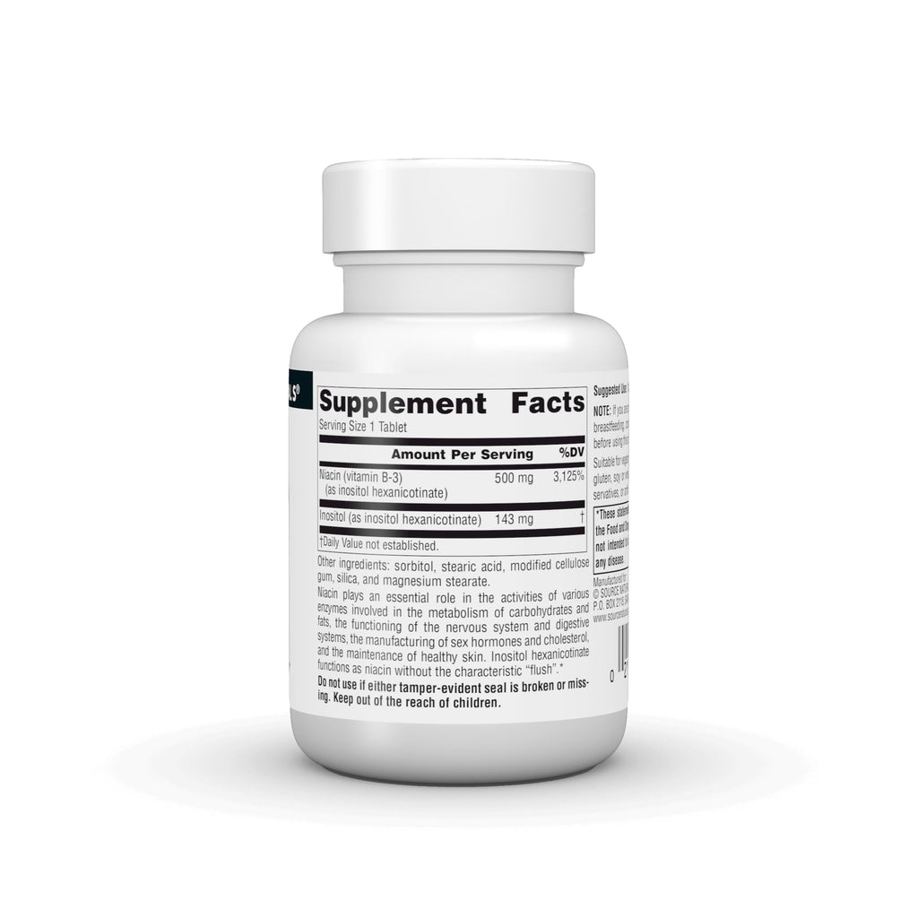 Source Naturals No-Flush Niacin B-3 500 mg - 30 Tablets - image 3