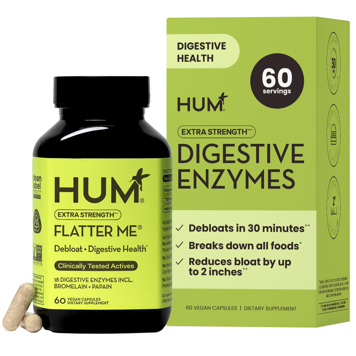 HUM Flatter Me Supplement for Daily Bloating - Parent SKU