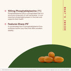 Jarrow Formulas PS100 Phosphatidylserine 100mg Brain Support - 120 Softgels - image 3