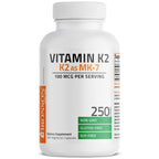 Bronson Flavored Vitamin K2 Capsules Support Strong Bones 100Mcg Adult