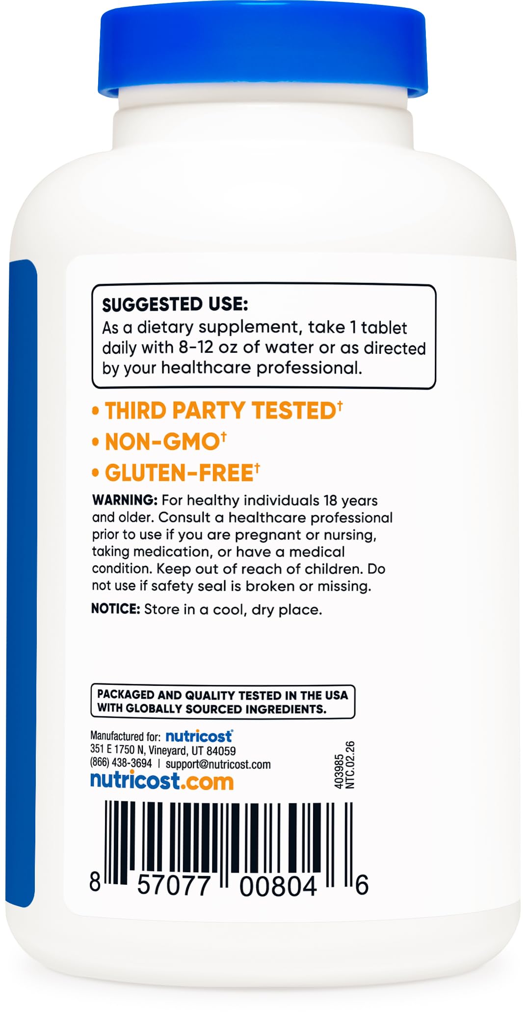 Nutricost Sodium Chloride 1000mg Salt Tablets - 240 Tablets - image 4