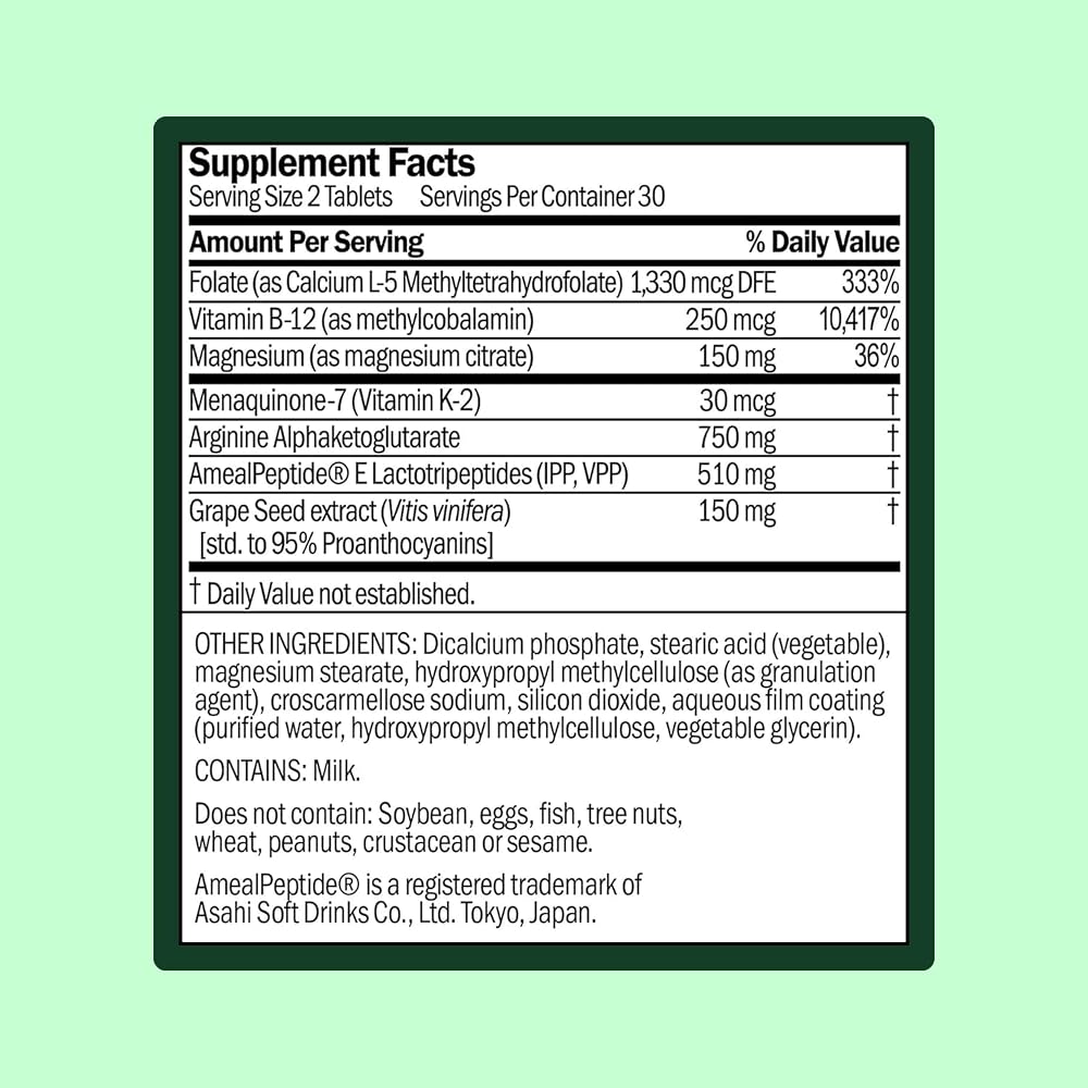 WellWithAll Blood Pressure Support Supplement - 60 Tablets - image 3