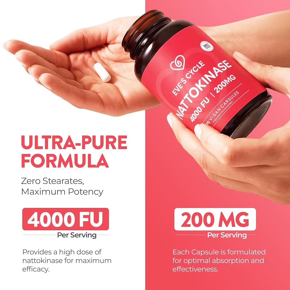 Eve's Cycle Nattokinase Supplement 4000 FU - 270 Capsules - image 2