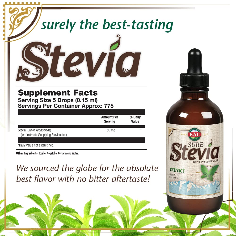 KAL Sure Stevia Liquid Extract - 12 Fl Oz (3 Pack) - image 2