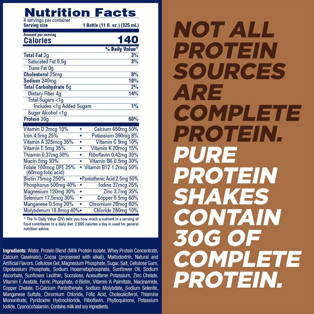 Pure Protein Chocolate Protein Shake 30g - 4 Pack - image 4