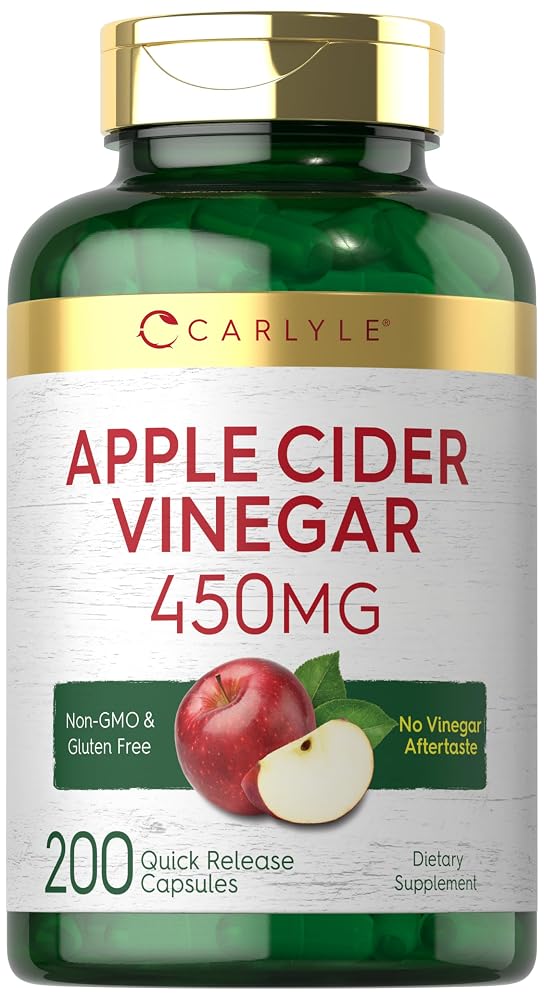 Carlyle Apple Cider Vinegar Capsules 450mg - 200 Count