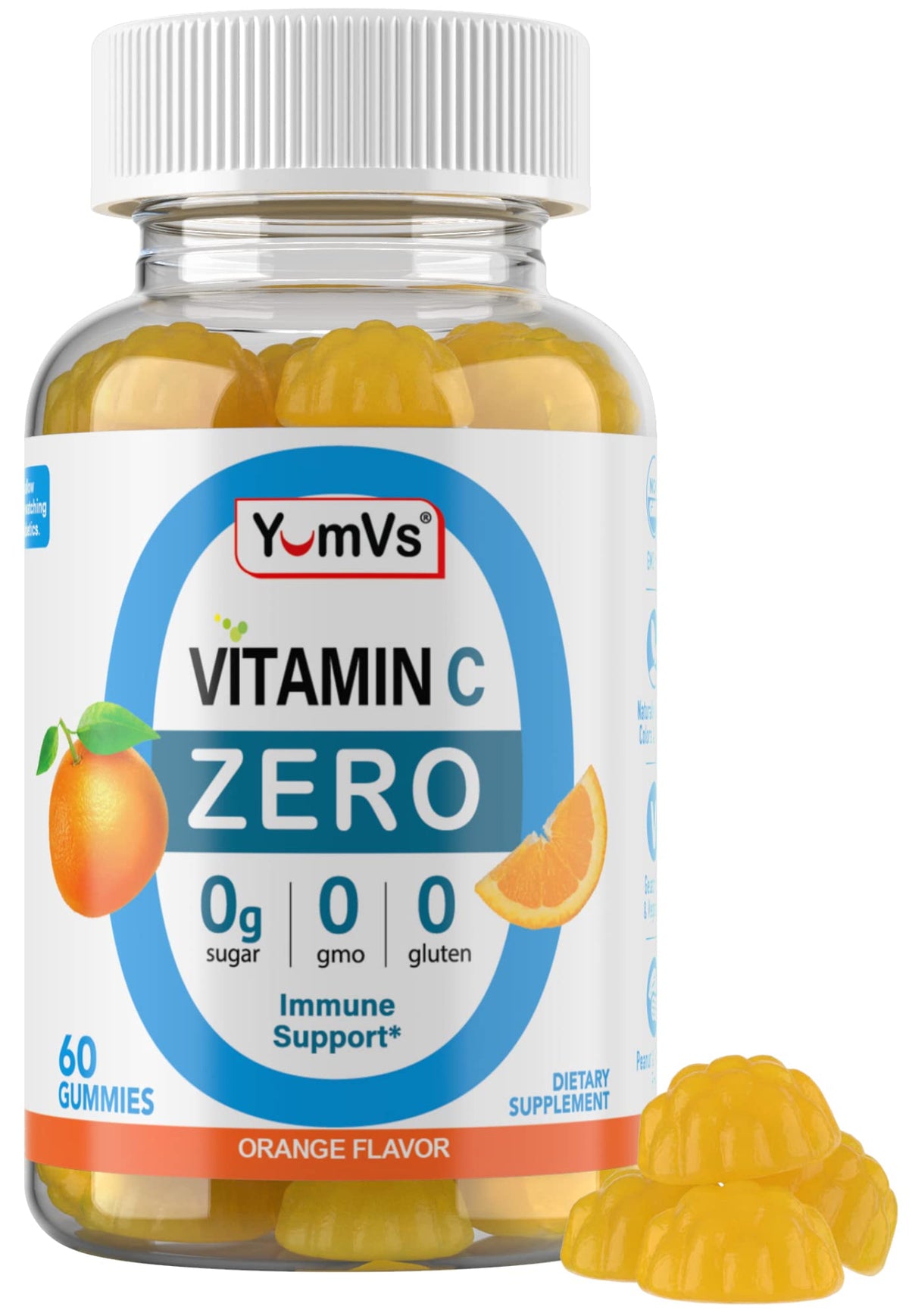 YUM-V'S Sugar Free Vitamin C Gummies 250 mg - 60 Count