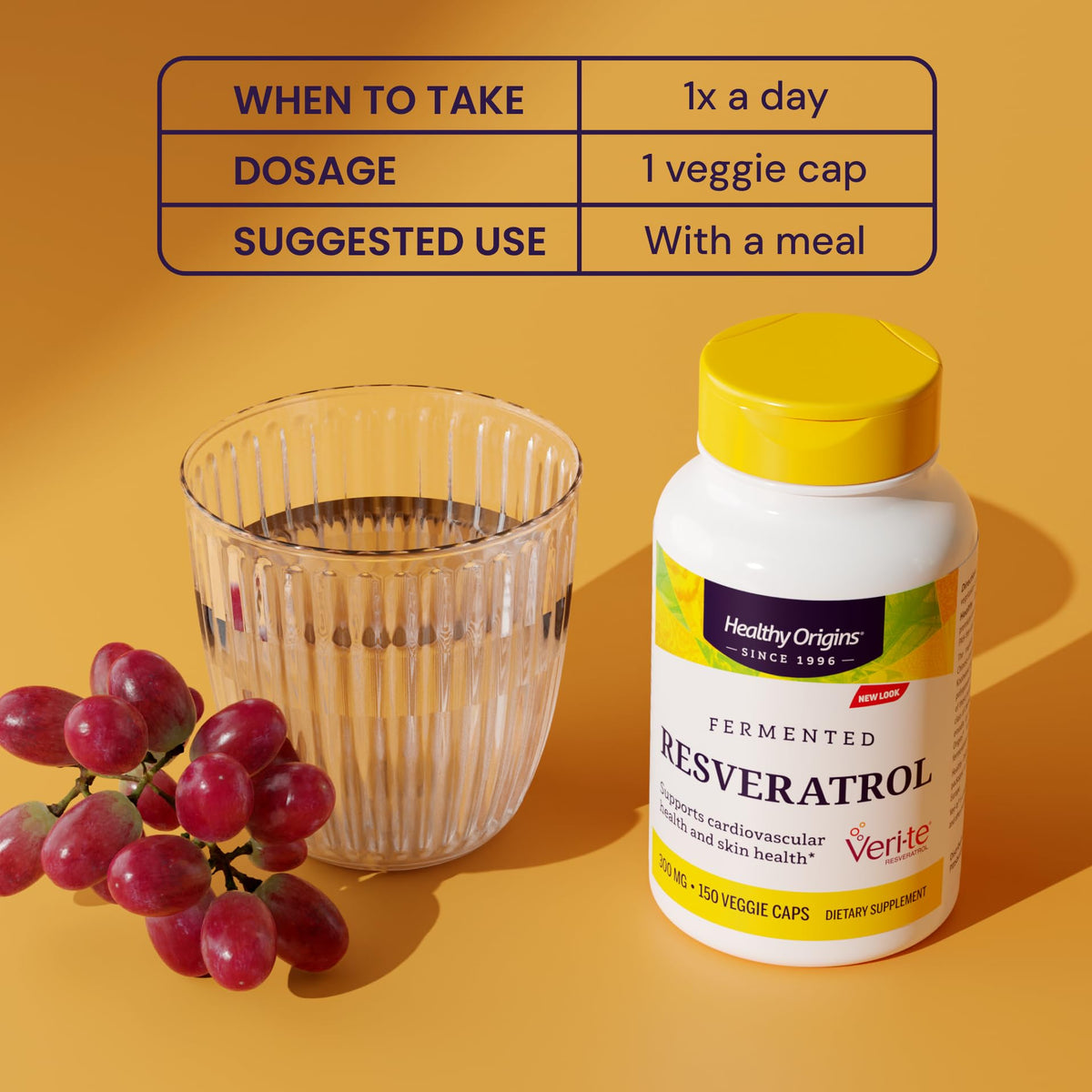 Healthy Origins Resveratrol 300 mg Fermented - 150 Vegetarian Capsules - image 4