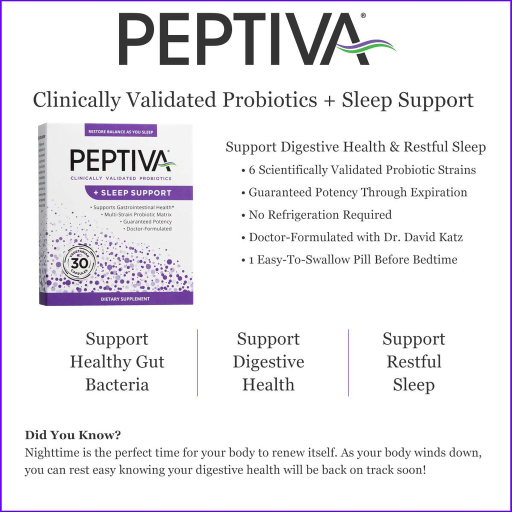 Peptiva Sleep Support Probiotic with Melatonin - 30 Capsules - image 2