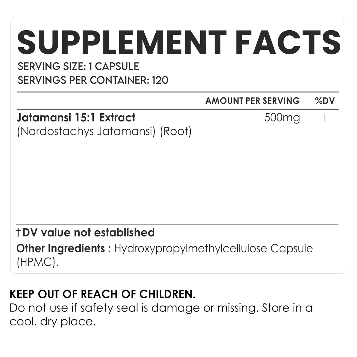 AMALTH Jatamansi Root Extract 500 mg - 120 Vegetarian Capsules - image 2