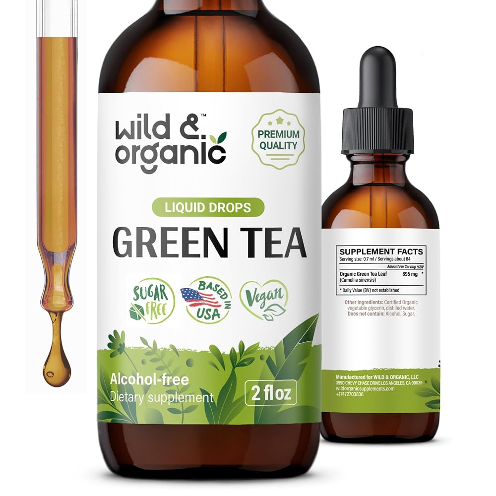 Wild & Organic Green Tea Extract Drops - Organic Green Tea Liquid