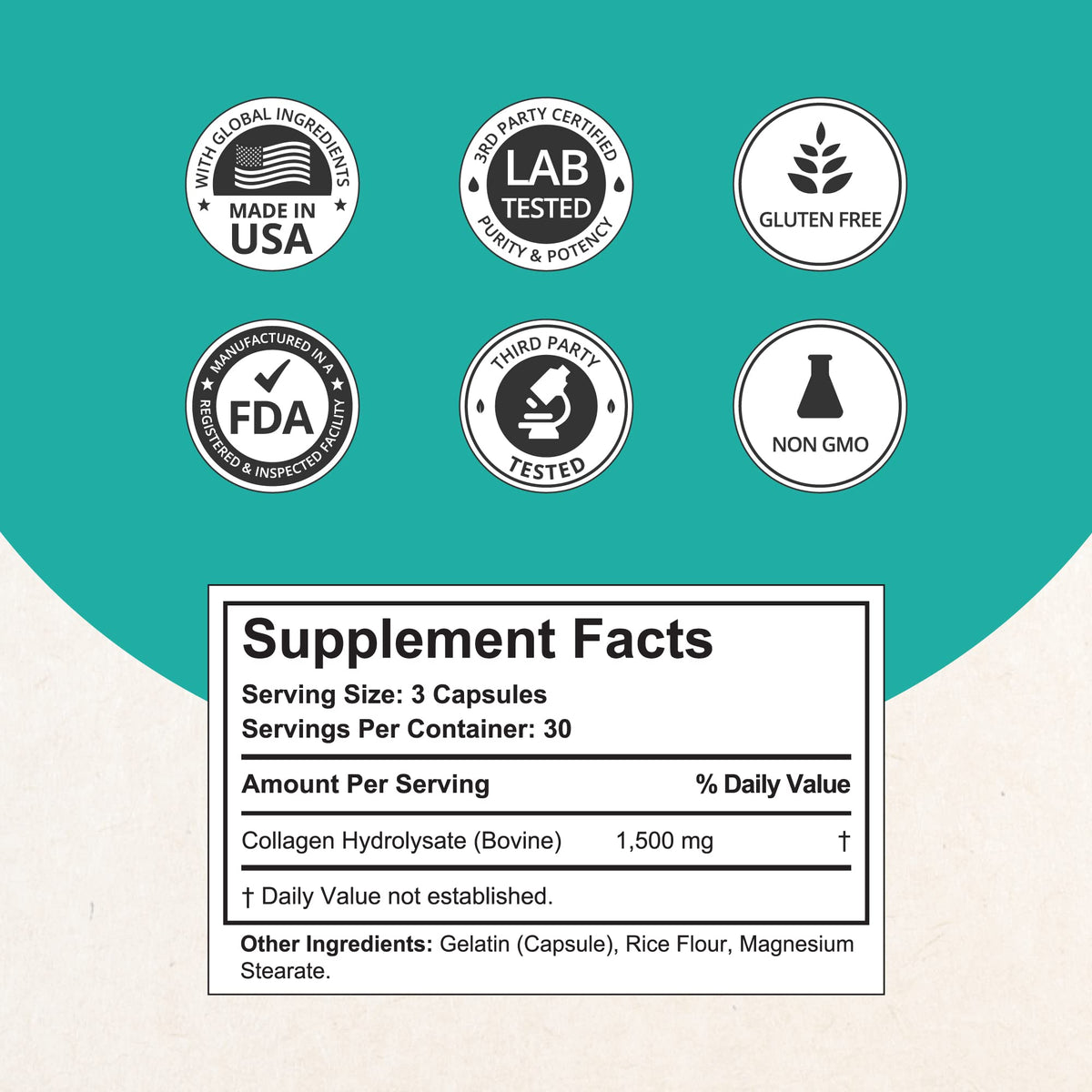 NuBest Collagen Super Collagen Peptides 1,500 mg - 90 Capsules - image 2