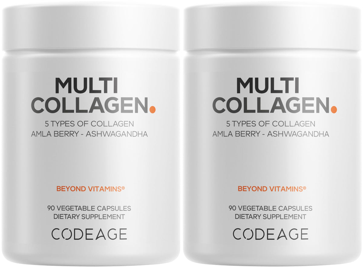 Codeage Multi Collagen Capsules, 5 Types with Ashwagandha - 180 Count