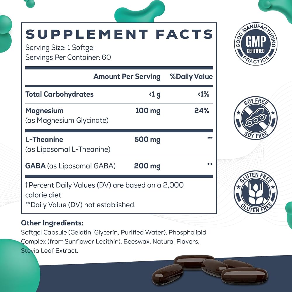 CyberCerix Liposomal L-Theanine 500mg