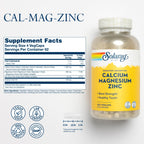 SOLARAY Calcium Magnesium Zinc Supplement - 250 Vegetarian Capsules - image 2