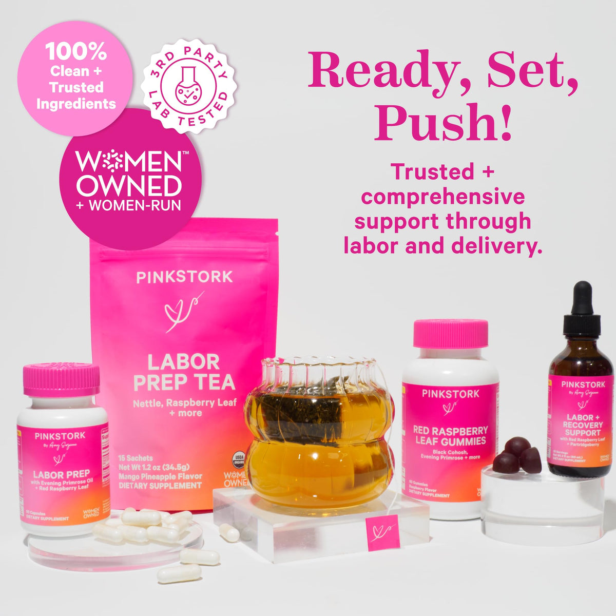 Pink Stork Labor Prep Supplement - 60 Vegan Capsules - image 5