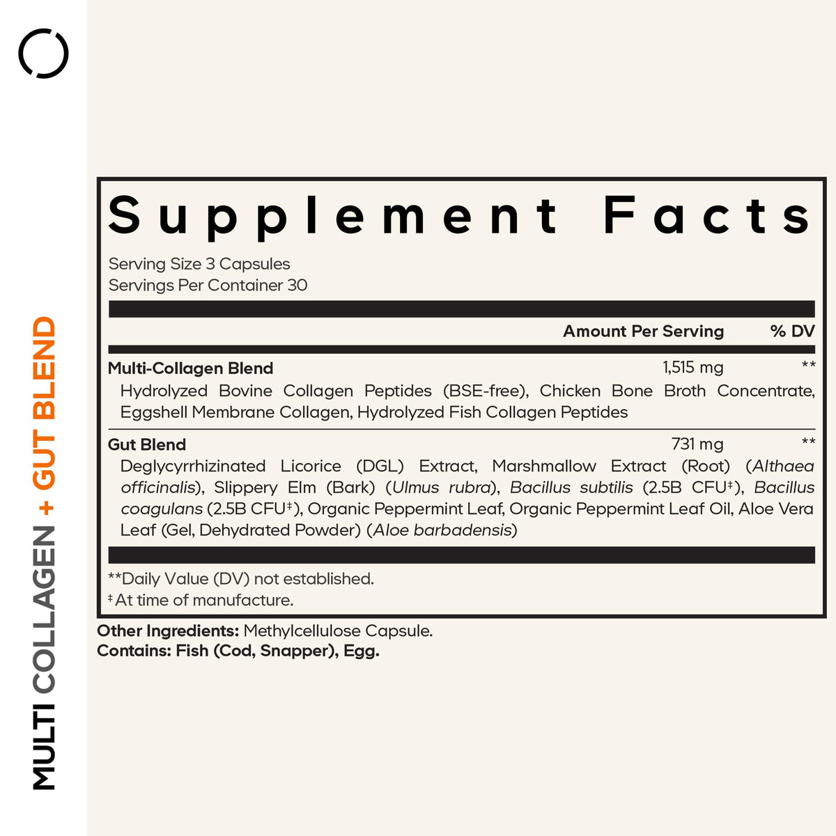 Codeage Multi Collagen Gut Blend with Probiotics - 90 Capsules - image 2