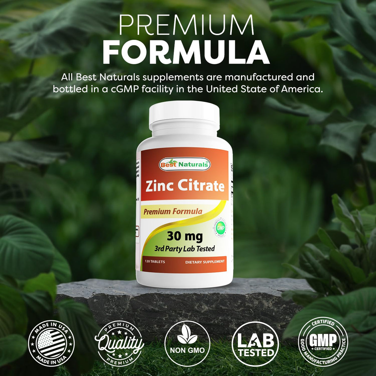 Best Naturals Zinc 30mg Immune Support - 120 Tablets - image 5