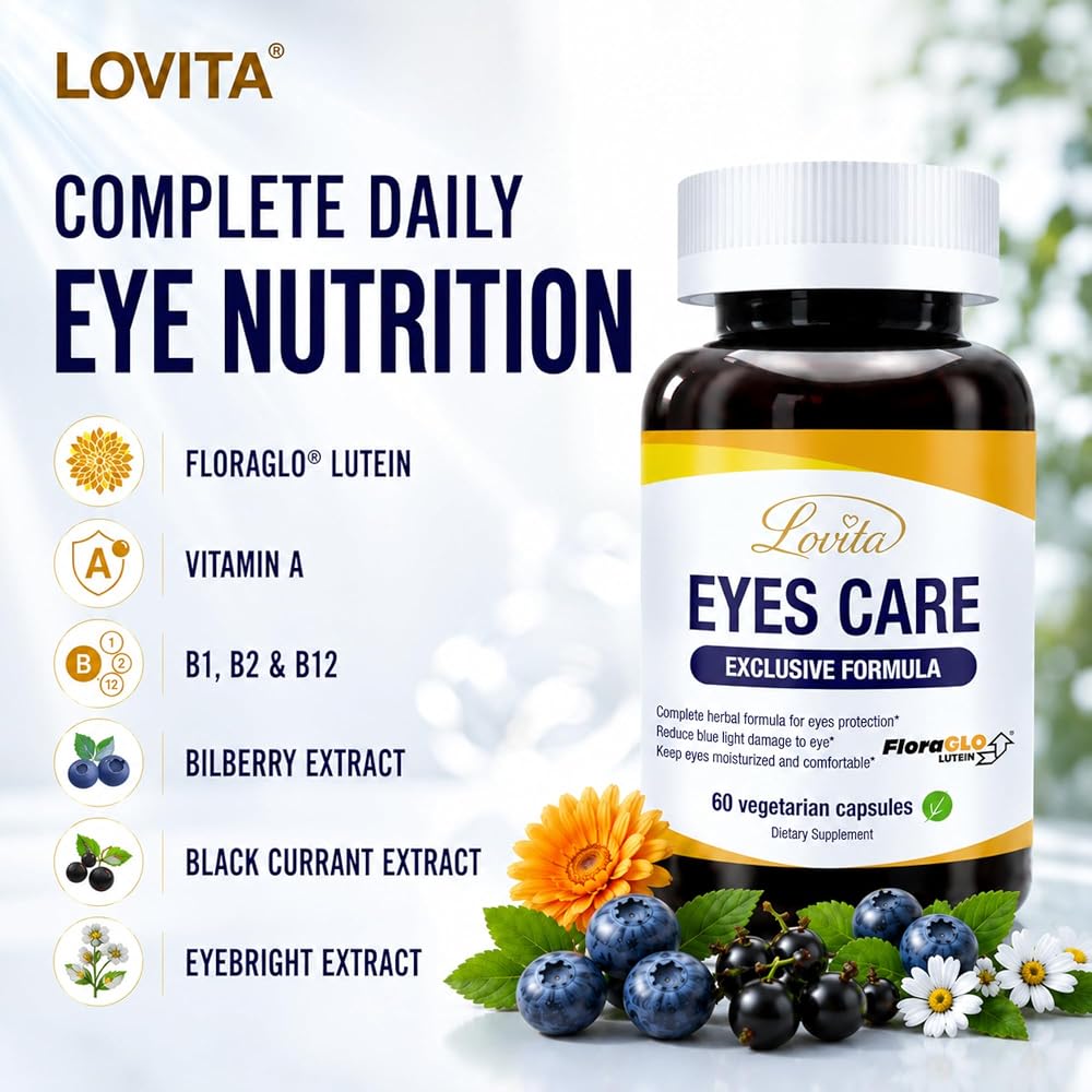 LOVITA Eyes Care Vitamin A & FloraGLO Lutein Complex - 60 Capsules - image 2