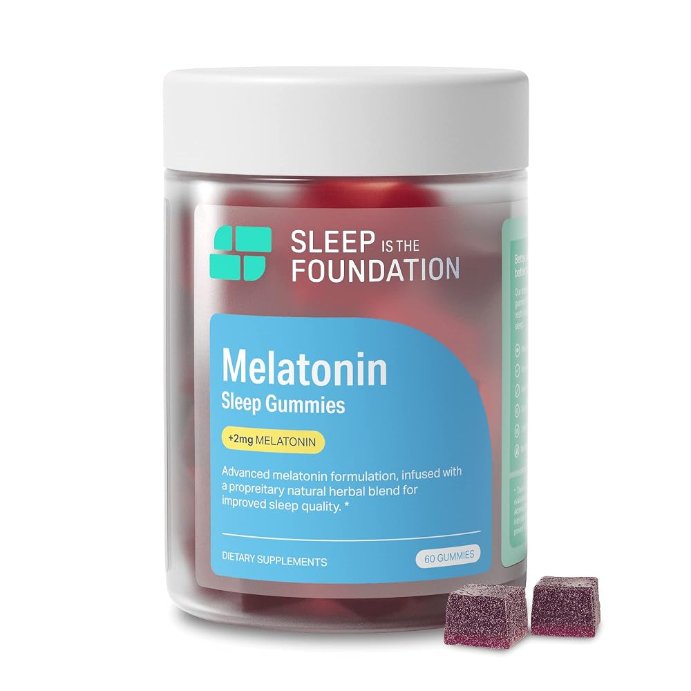 SLEEP IS THE FOUNDATION Melatonin Gummies Sleep Aid 2mg - 60 Gummies