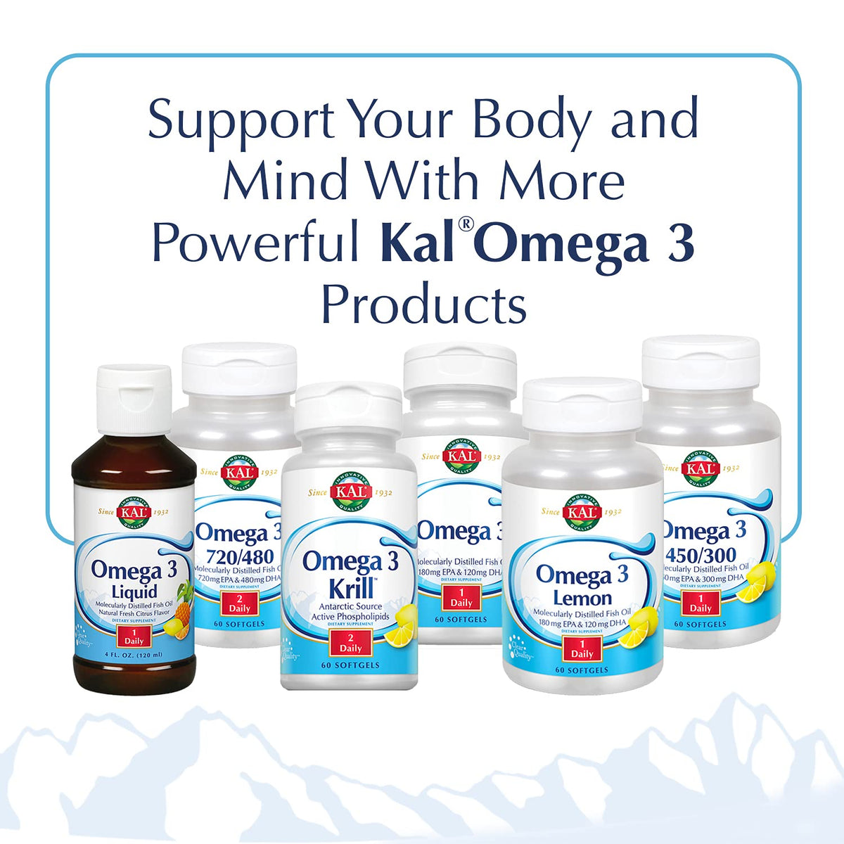 KAL 180/120 1000 Mg Omega 3 Fish