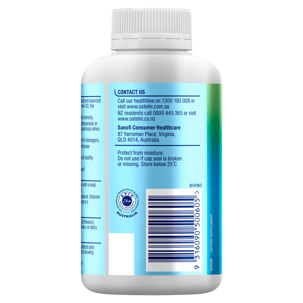 Ostelin Vitamin D Plus Calcium - 250 Tablets - image 9