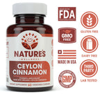 Natures Wellness Organic Ceylon Cinnamon 1200 mg - 60 Vegetarian Capsules - image 2