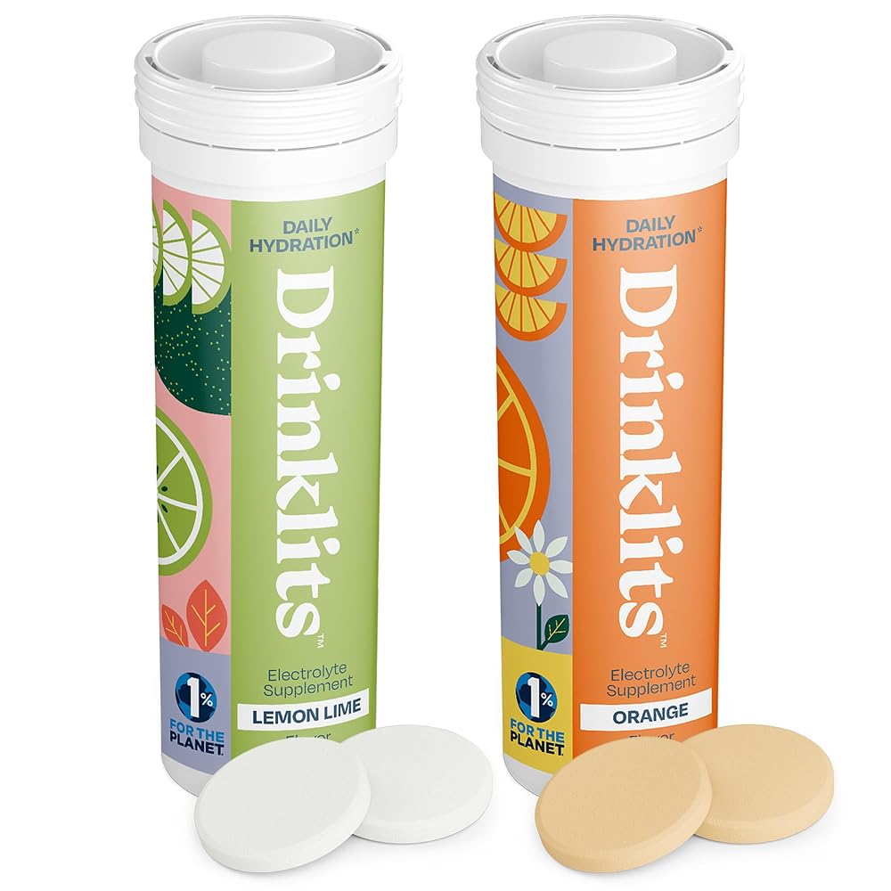Drinklits Electrolyte Tablets Lemon-Lime & Orange - 20 Tablets