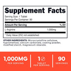 Type Zero L-Arginine 1,000 mg - 90 Tablets - image 2