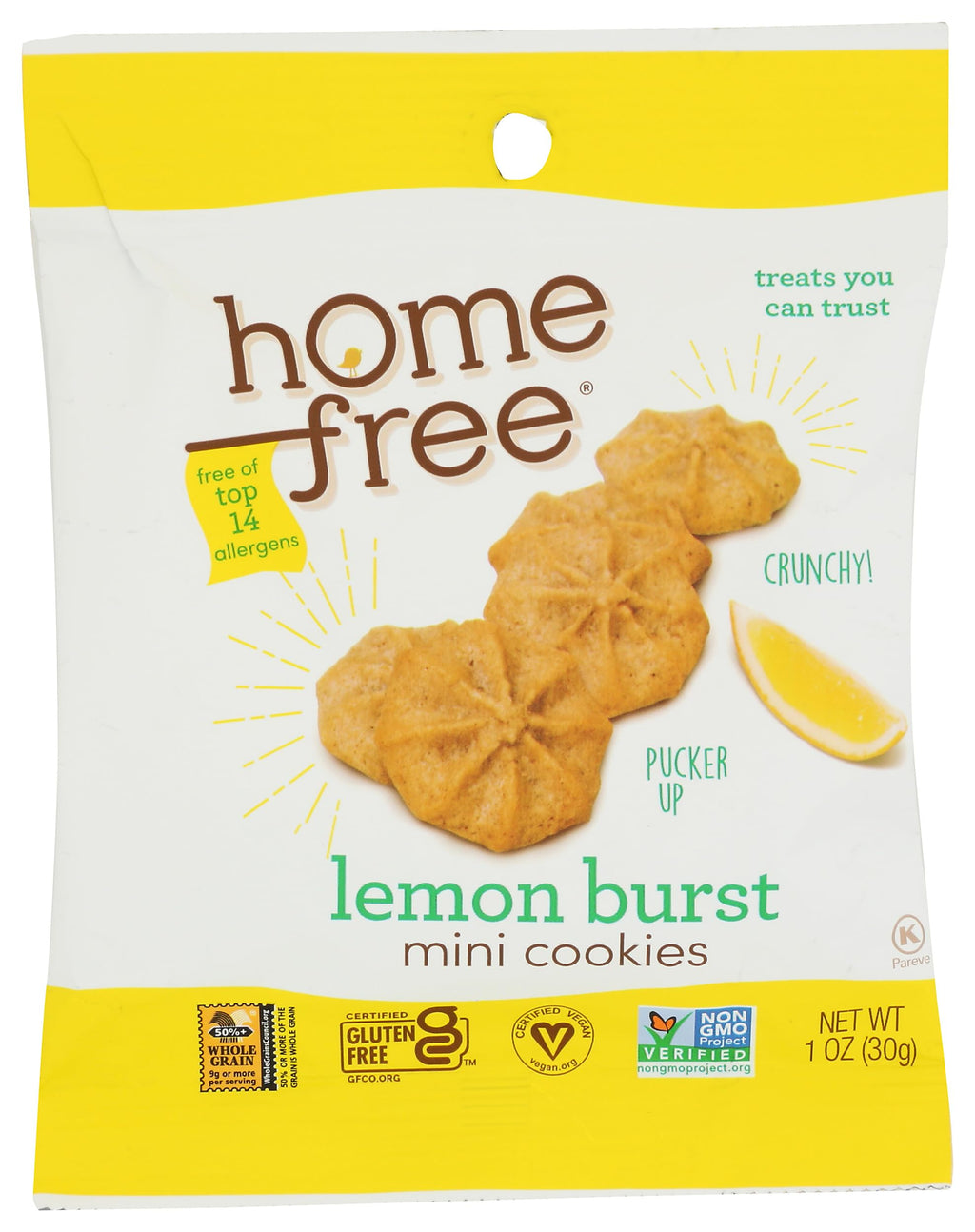 Homefree Lemon Burst Mini Cookies - 1 oz