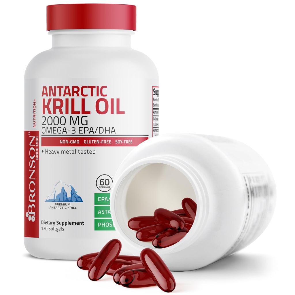 Bronson Antarctic Krill Oil 2000 mg with Omega-3s EPA